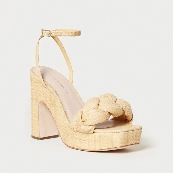 Loeffler Randall Shoes - Loeffler Randall Fae Braided Platform Heels Sandals in Natural Raffia Tan, 10 B